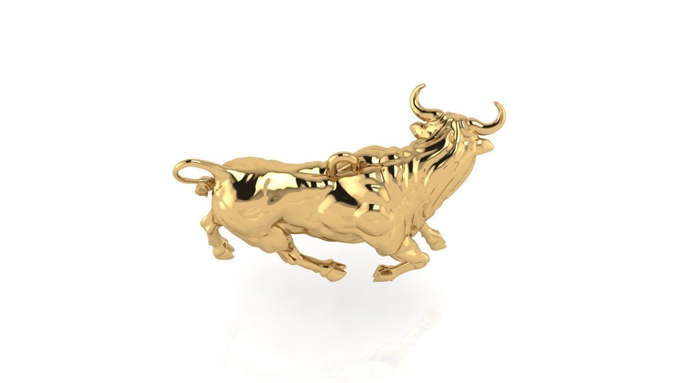 Bull Statue Pendant 3D print model_2