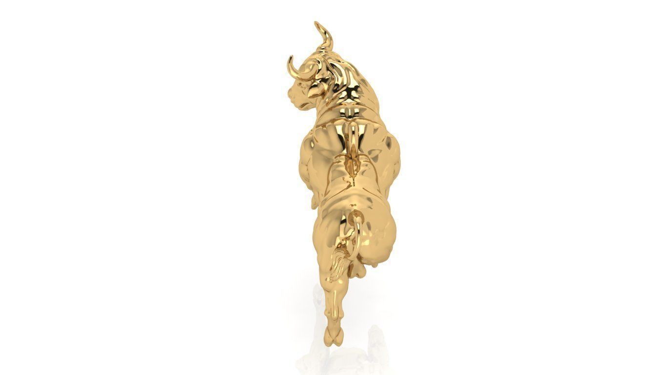 Bull Statue Pendant 3D print model_3