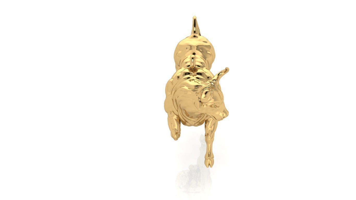 Bull Statue Pendant 3D print model_1