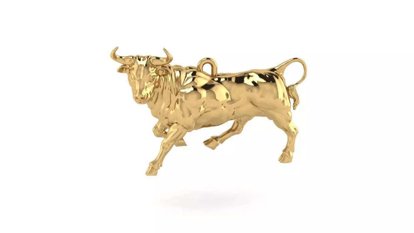 Bull Statue Pendant 3D print model_0