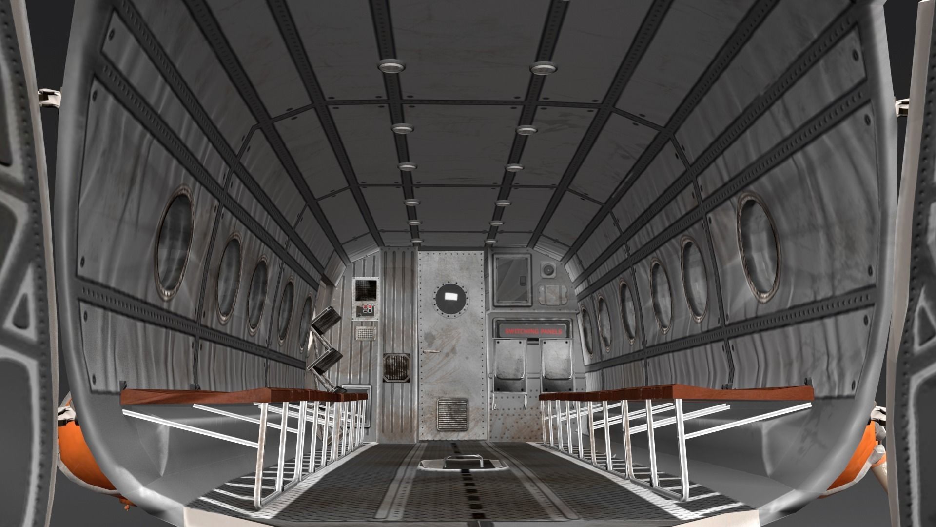 Rescue helicopter Low-poly 3D model_2