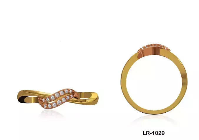 Women Wedding Engagement Ring STL OBJ FBX JCD Details