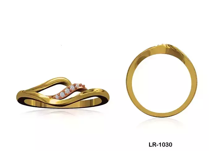 Women Wedding Engagement Ring STL OBJ FBX JCD Details