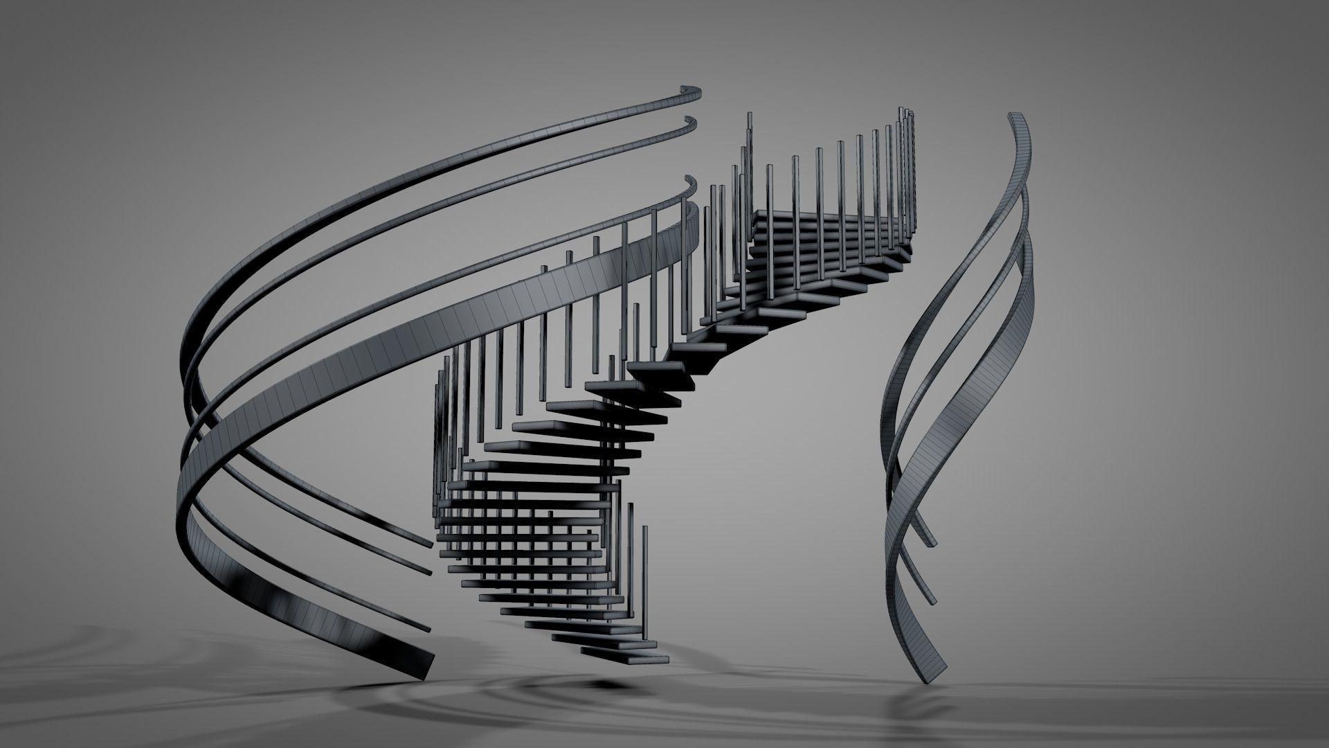 Spiral Stairs v2023 Low-poly 3D model_15