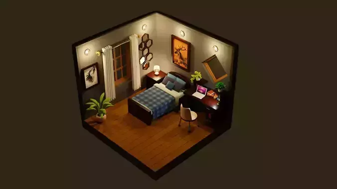 Isometric Bed Room B