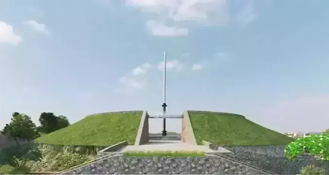 Memorial Low-poly 3D model
