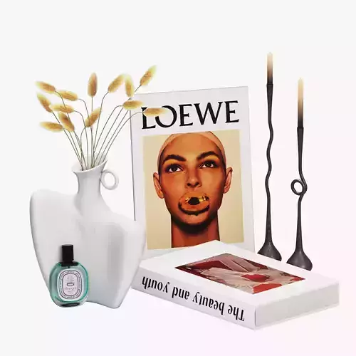 Decorative  Set Loeve Low-poly 3D model