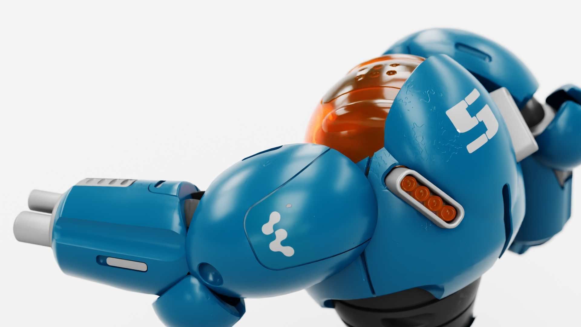 BATTLE DROID SLAME RIGGED 3D model_17