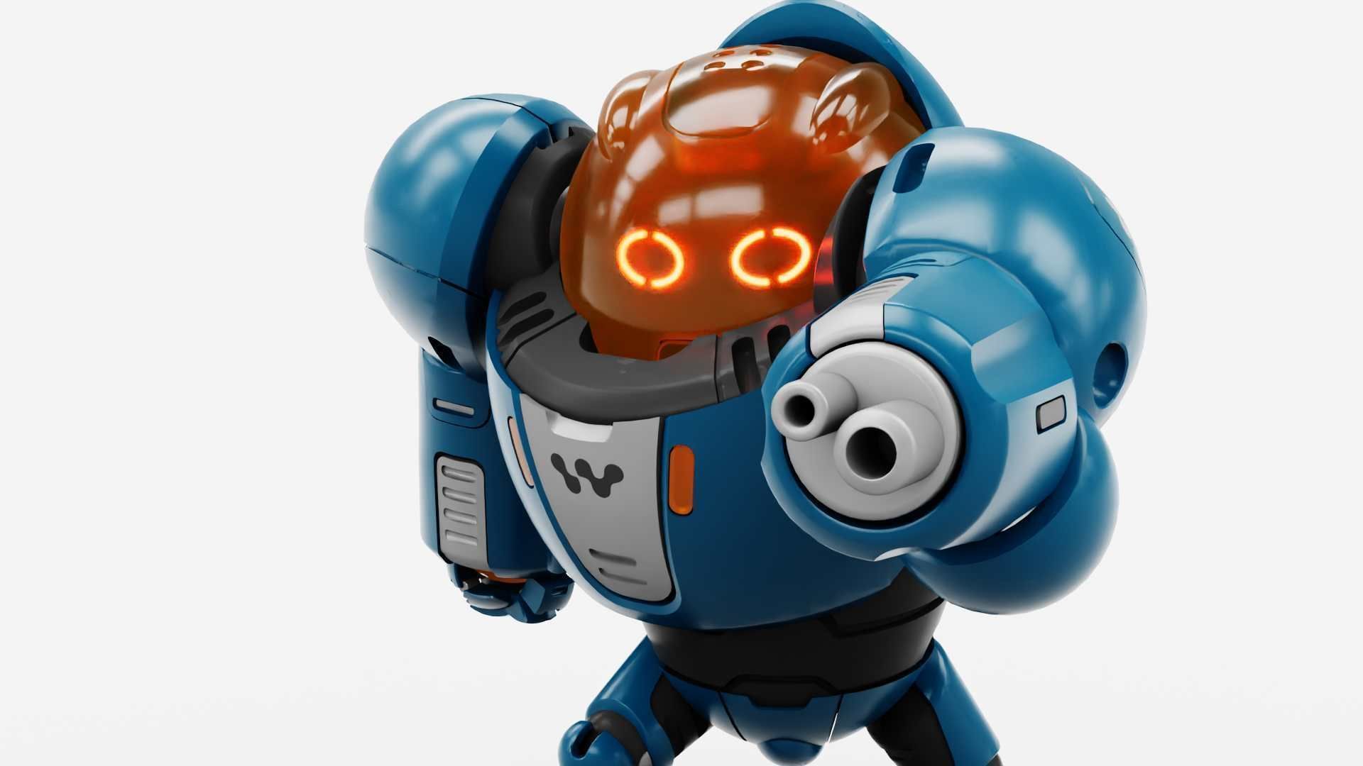 BATTLE DROID SLAME RIGGED 3D model_1