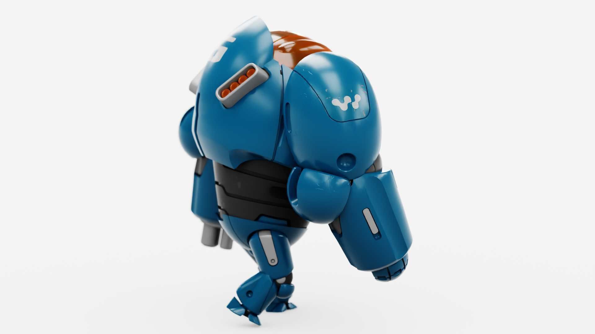 BATTLE DROID SLAME RIGGED 3D model_24