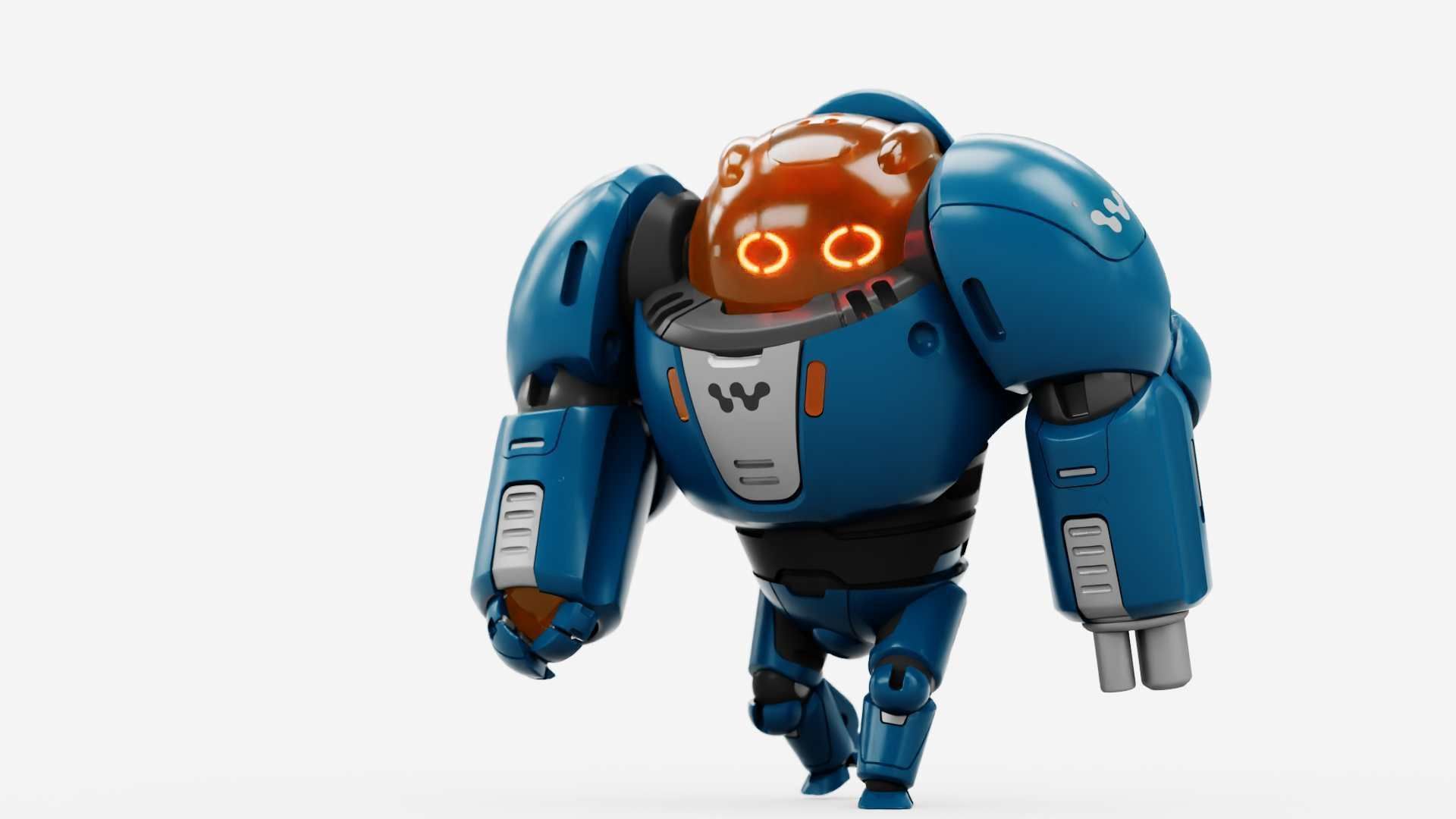 BATTLE DROID SLAME RIGGED 3D model_20