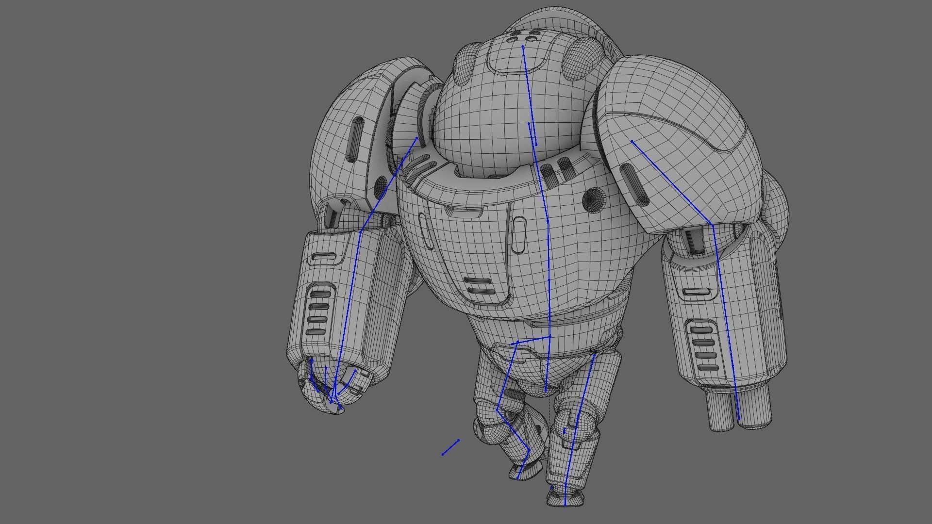 BATTLE DROID SLAME RIGGED 3D model_36