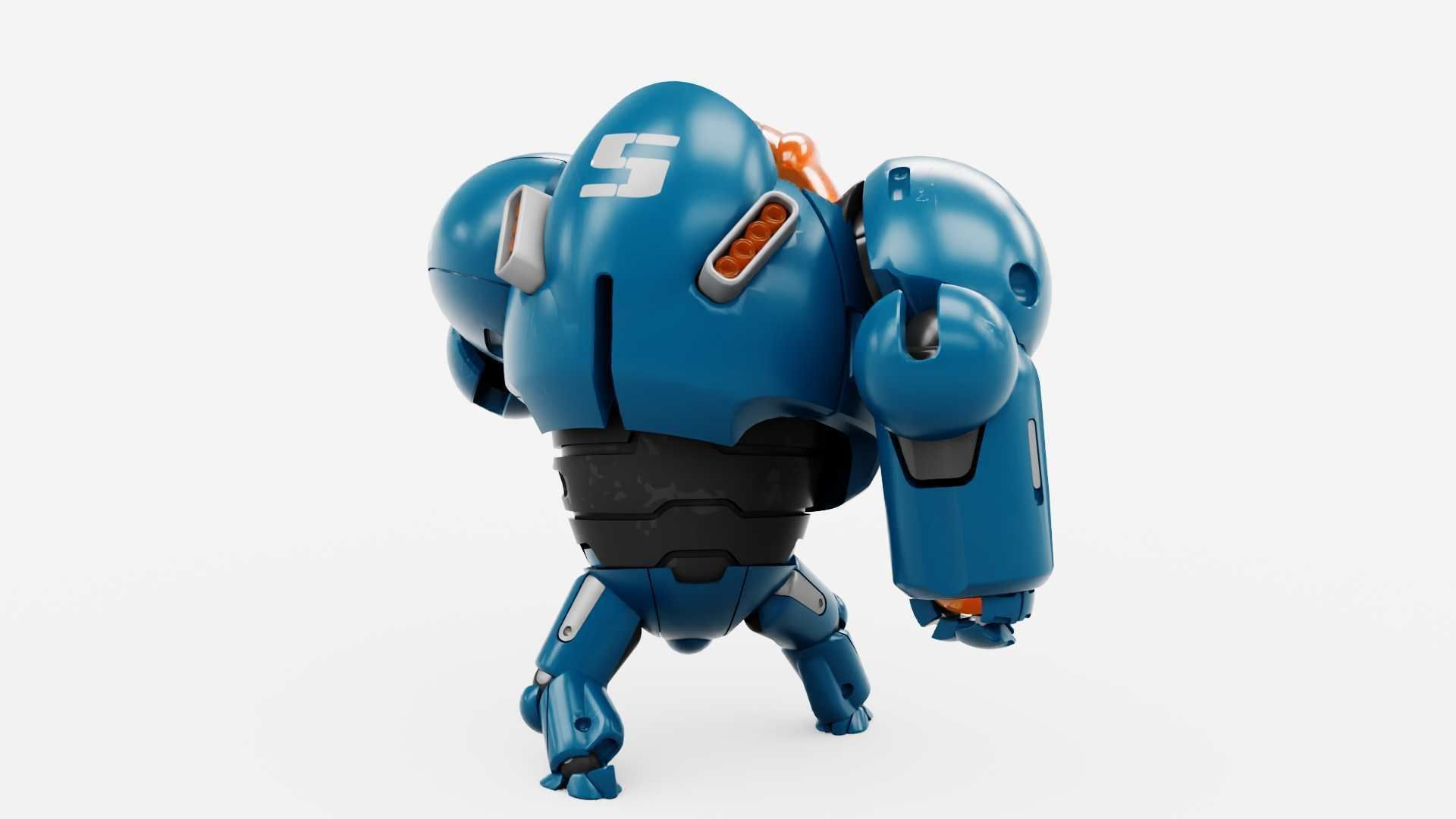 BATTLE DROID SLAME RIGGED 3D model_10