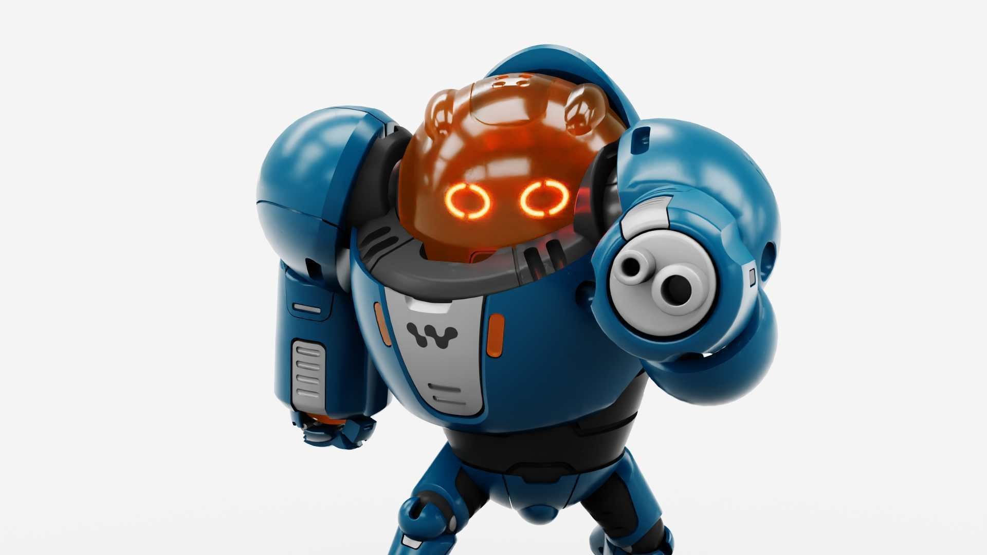 BATTLE DROID SLAME RIGGED 3D model_2