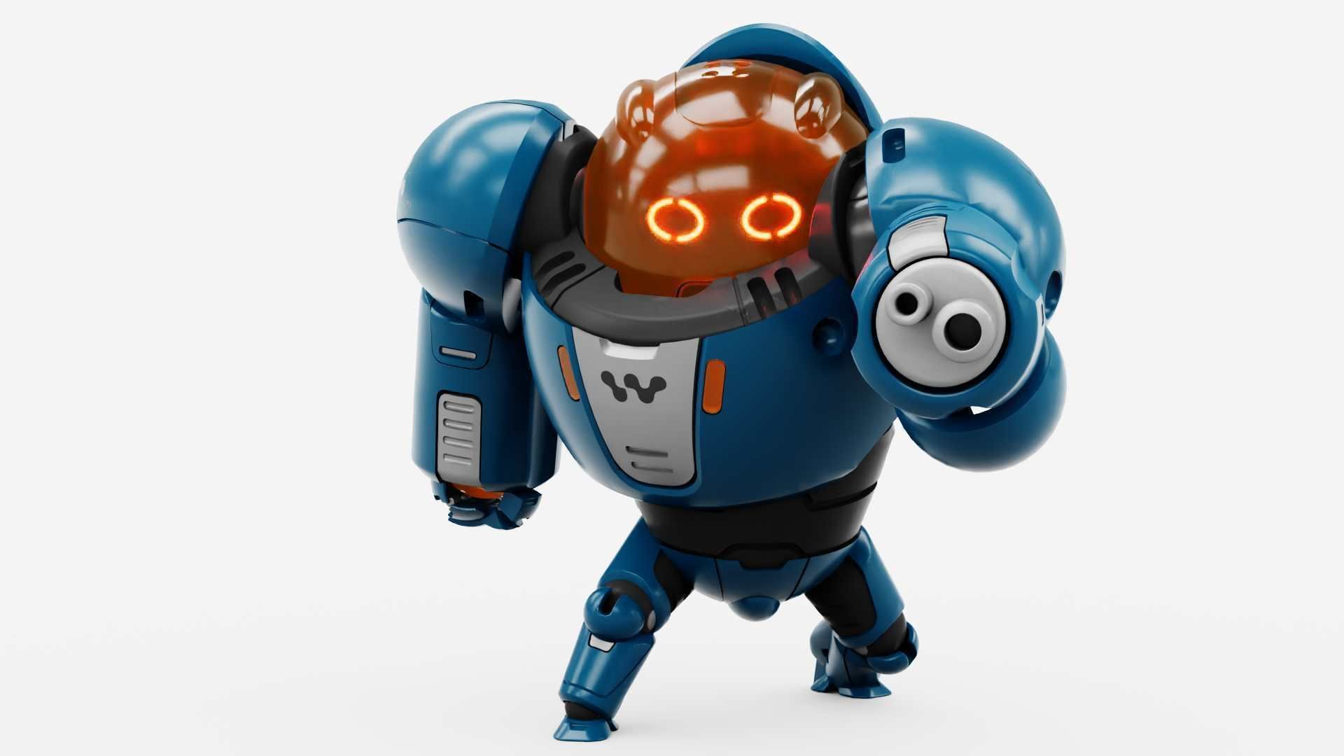 BATTLE DROID SLAME RIGGED 3D model_15