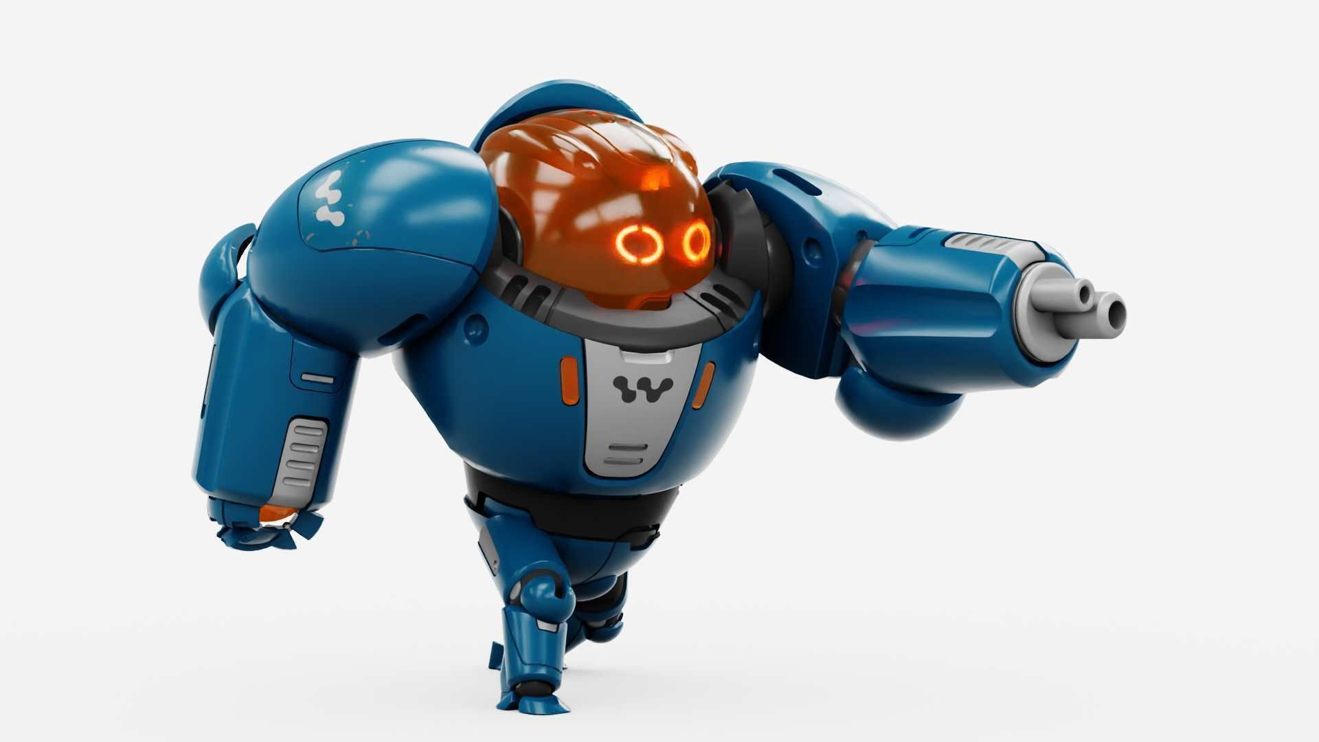 BATTLE DROID SLAME RIGGED 3D model_5