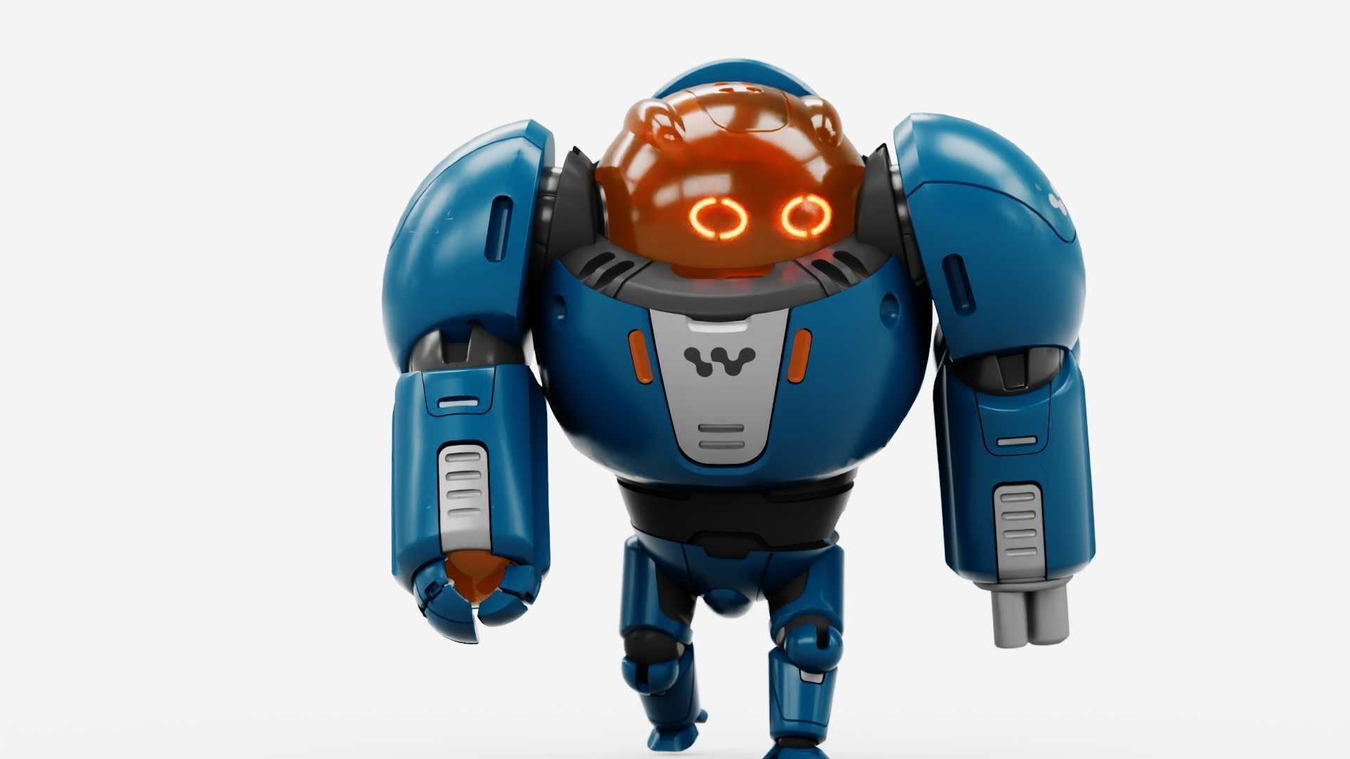 BATTLE DROID SLAME RIGGED 3D model_27