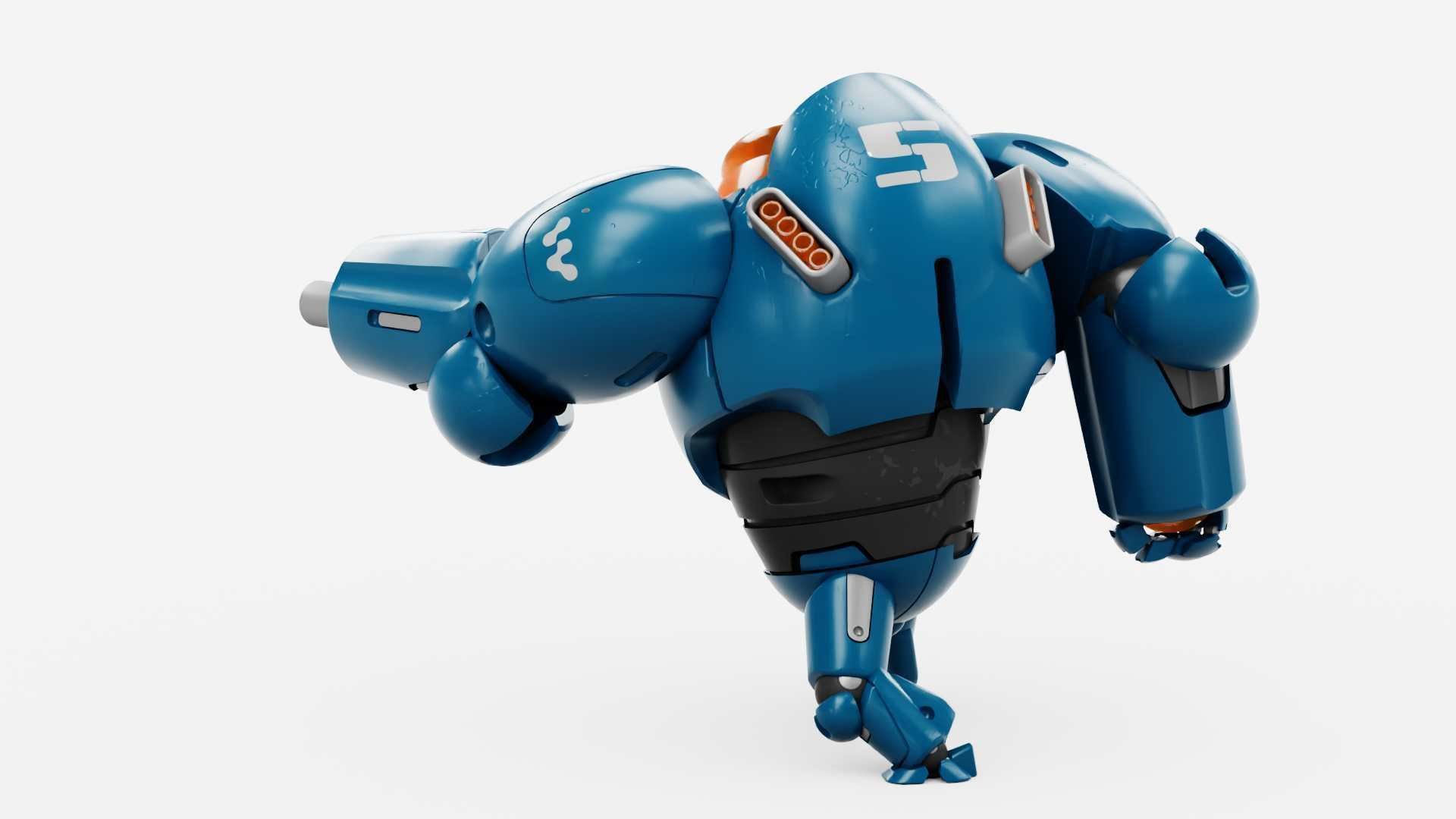 BATTLE DROID SLAME RIGGED 3D model_12