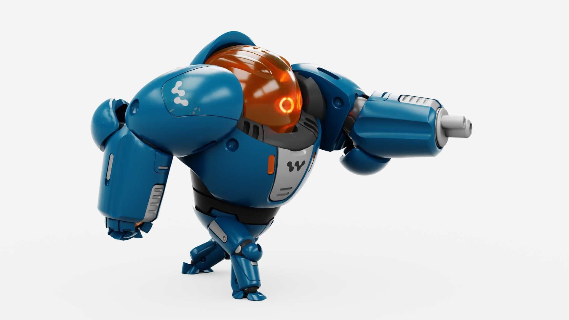 BATTLE DROID SLAME RIGGED 3D model_6