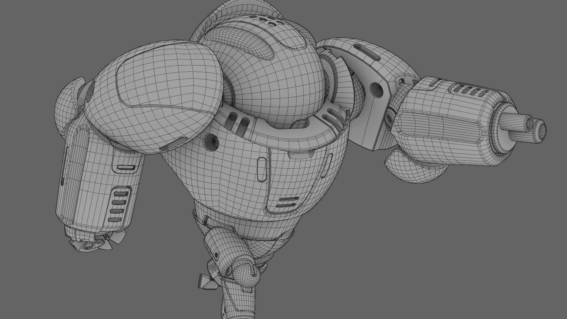 BATTLE DROID SLAME RIGGED 3D model_38