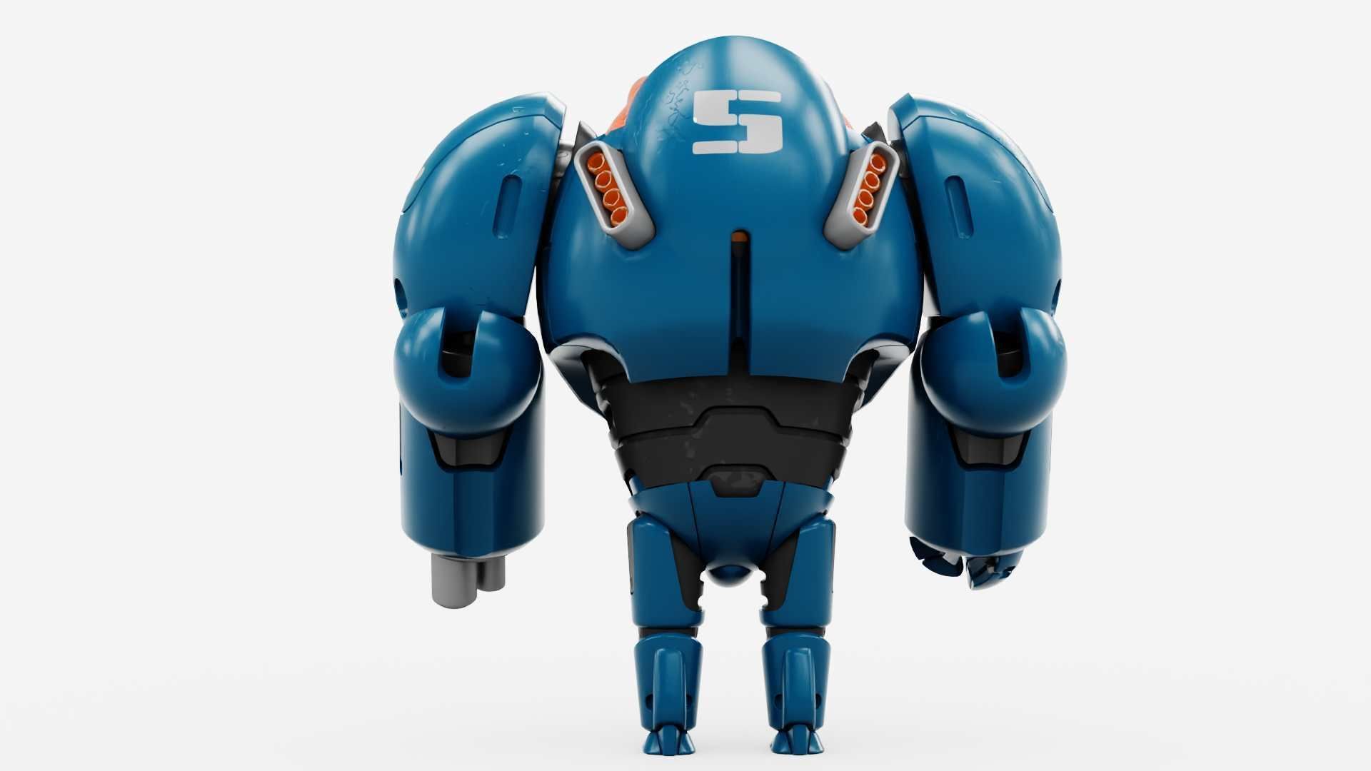 BATTLE DROID SLAME RIGGED 3D model_29