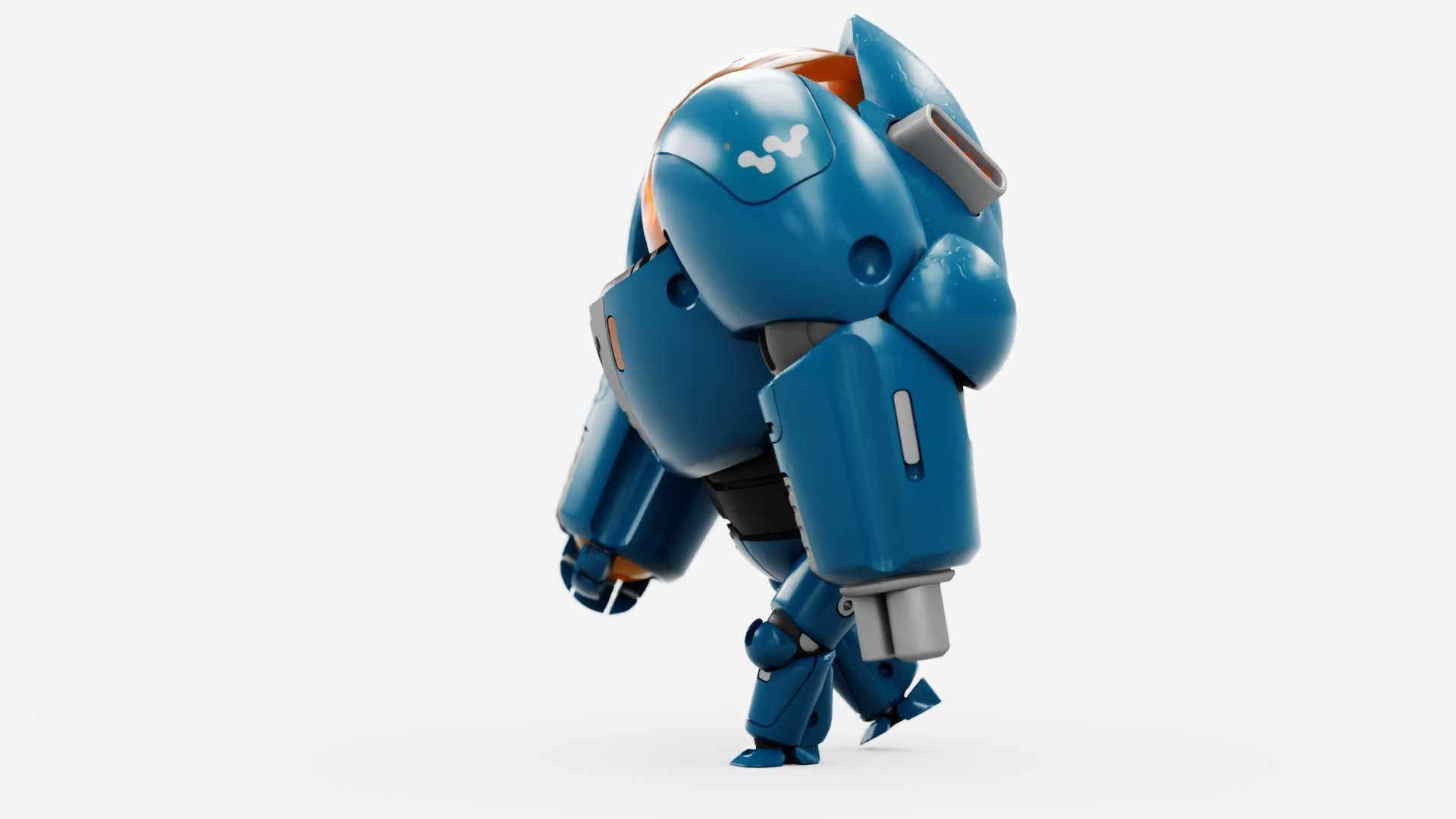 BATTLE DROID SLAME RIGGED 3D model_21