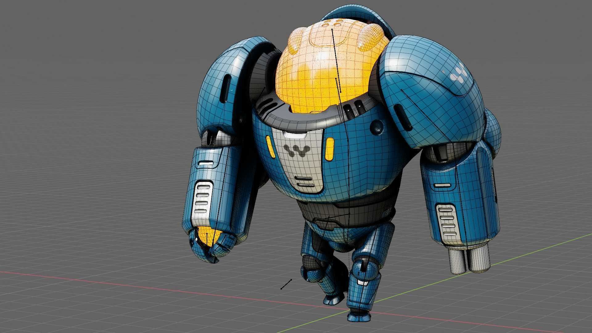 BATTLE DROID SLAME RIGGED 3D model_30