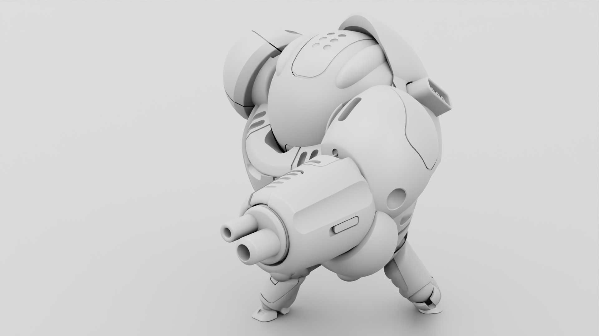 BATTLE DROID SLAME RIGGED 3D model_34