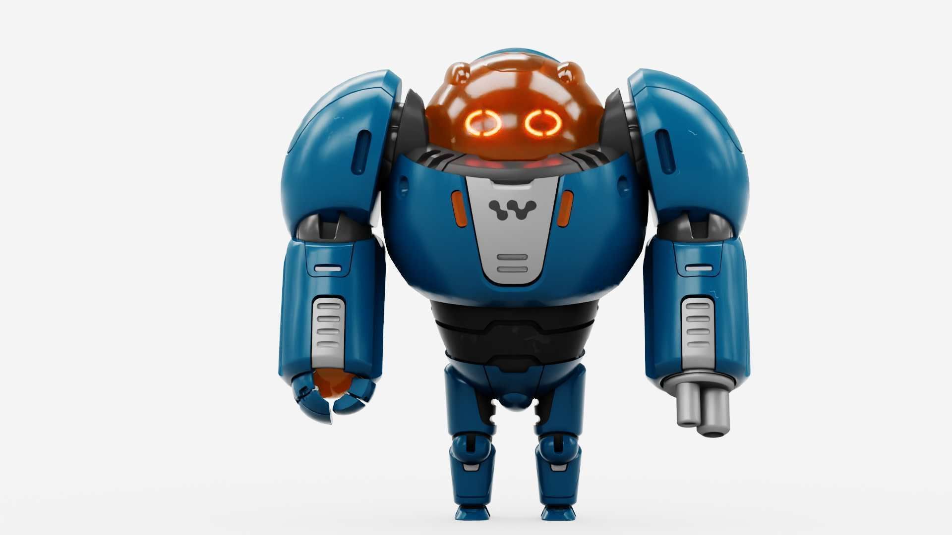 BATTLE DROID SLAME RIGGED 3D model_28