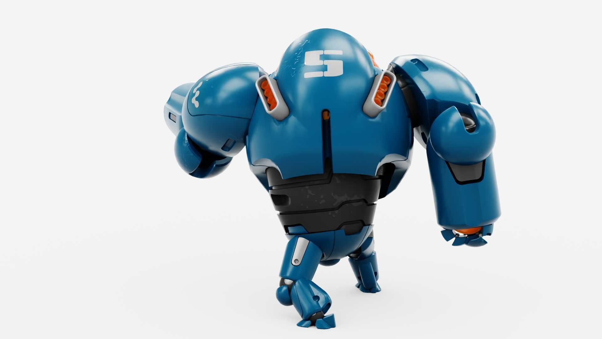 BATTLE DROID SLAME RIGGED 3D model_11