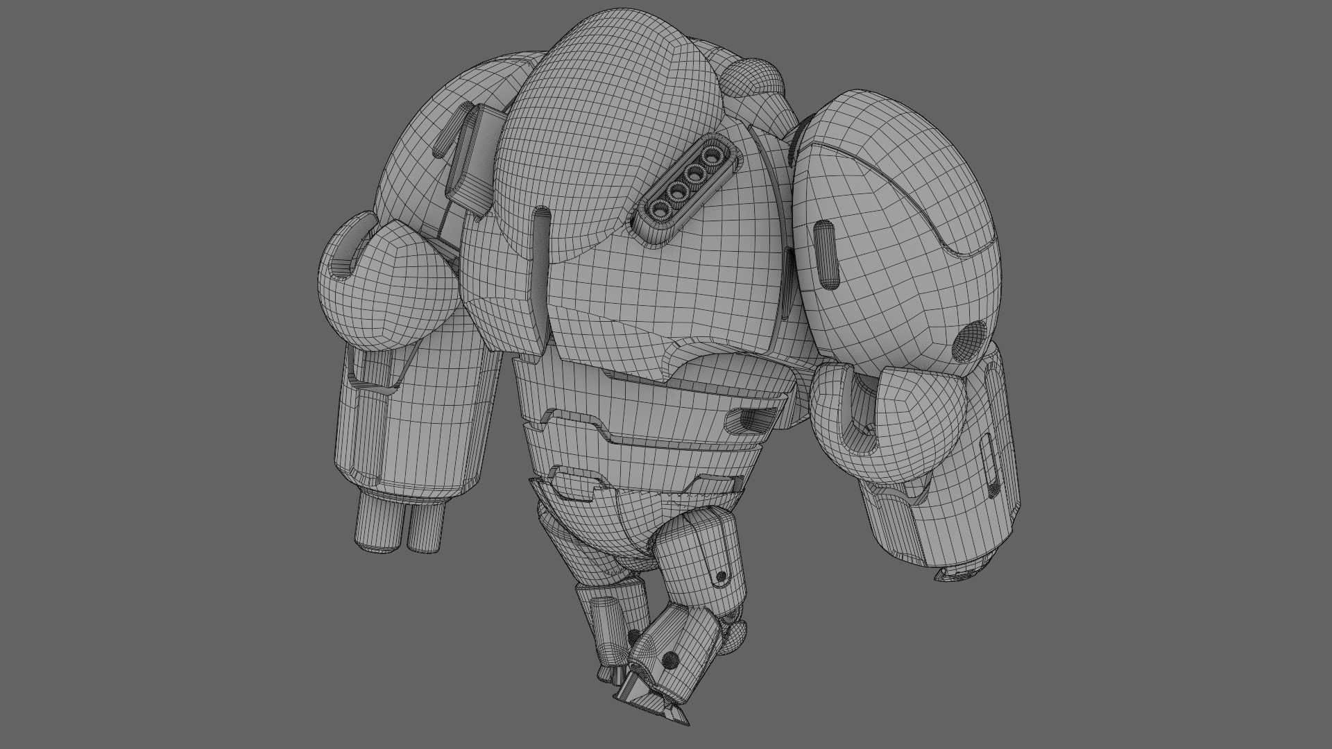 BATTLE DROID SLAME RIGGED 3D model_39