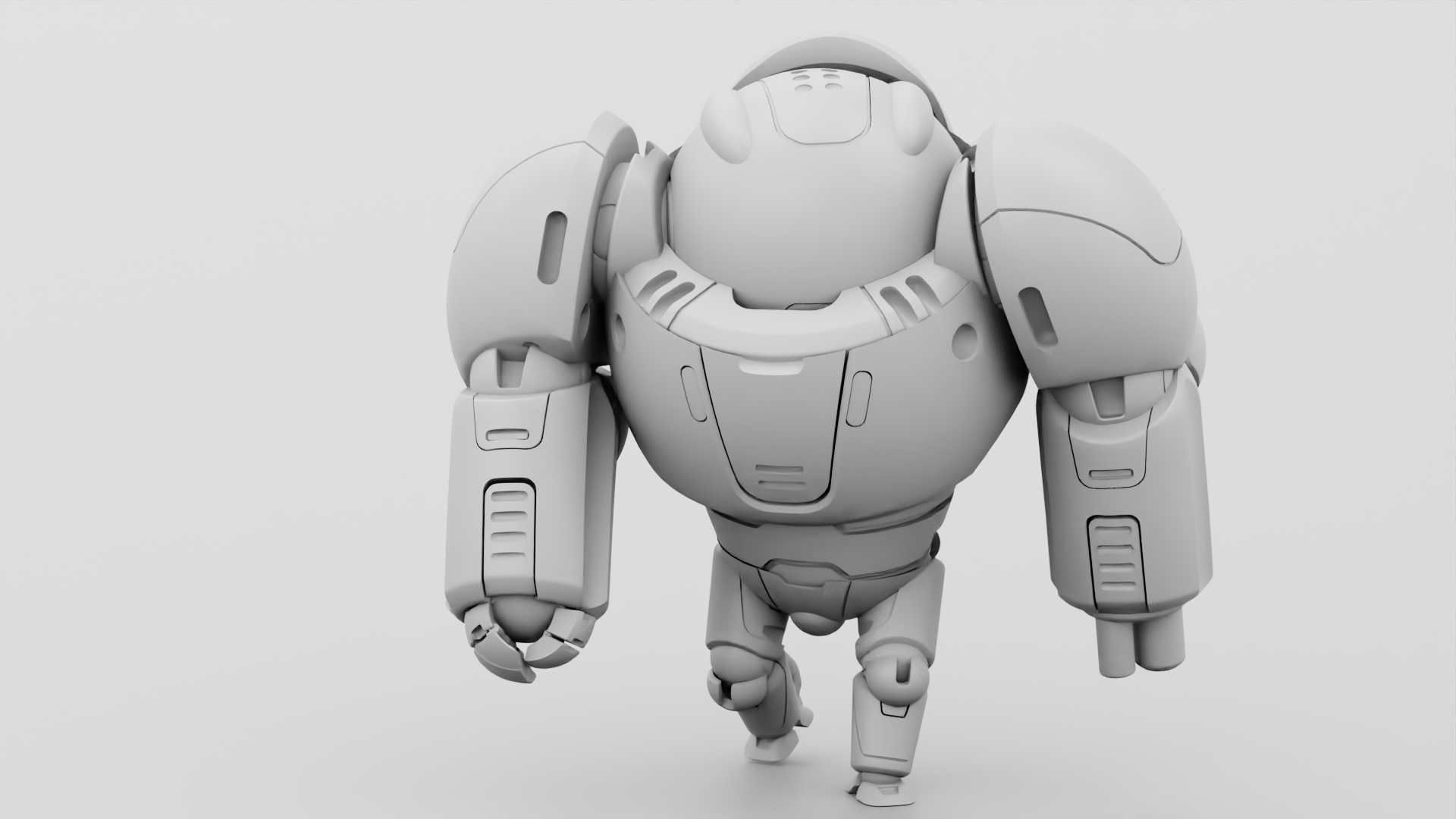 BATTLE DROID SLAME RIGGED 3D model_35