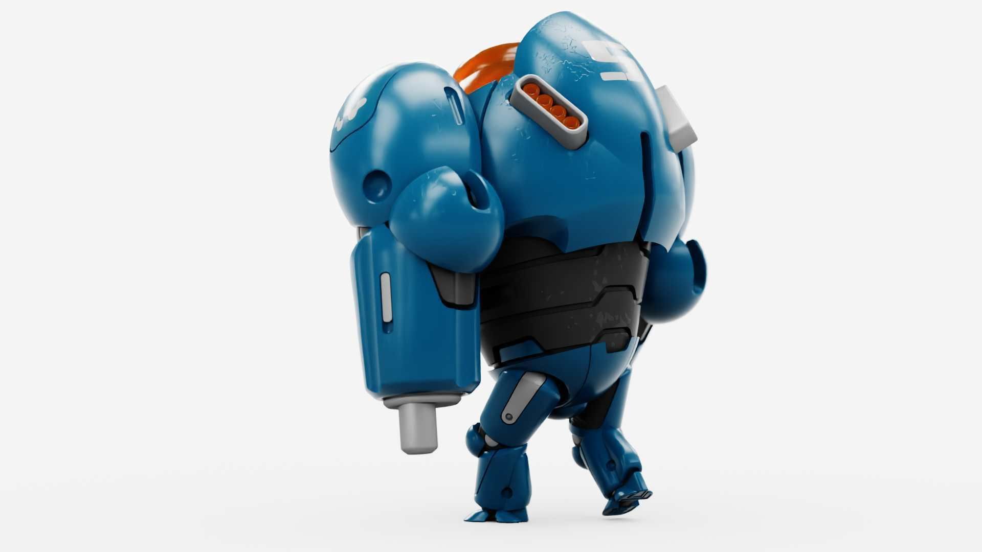 BATTLE DROID SLAME RIGGED 3D model_22