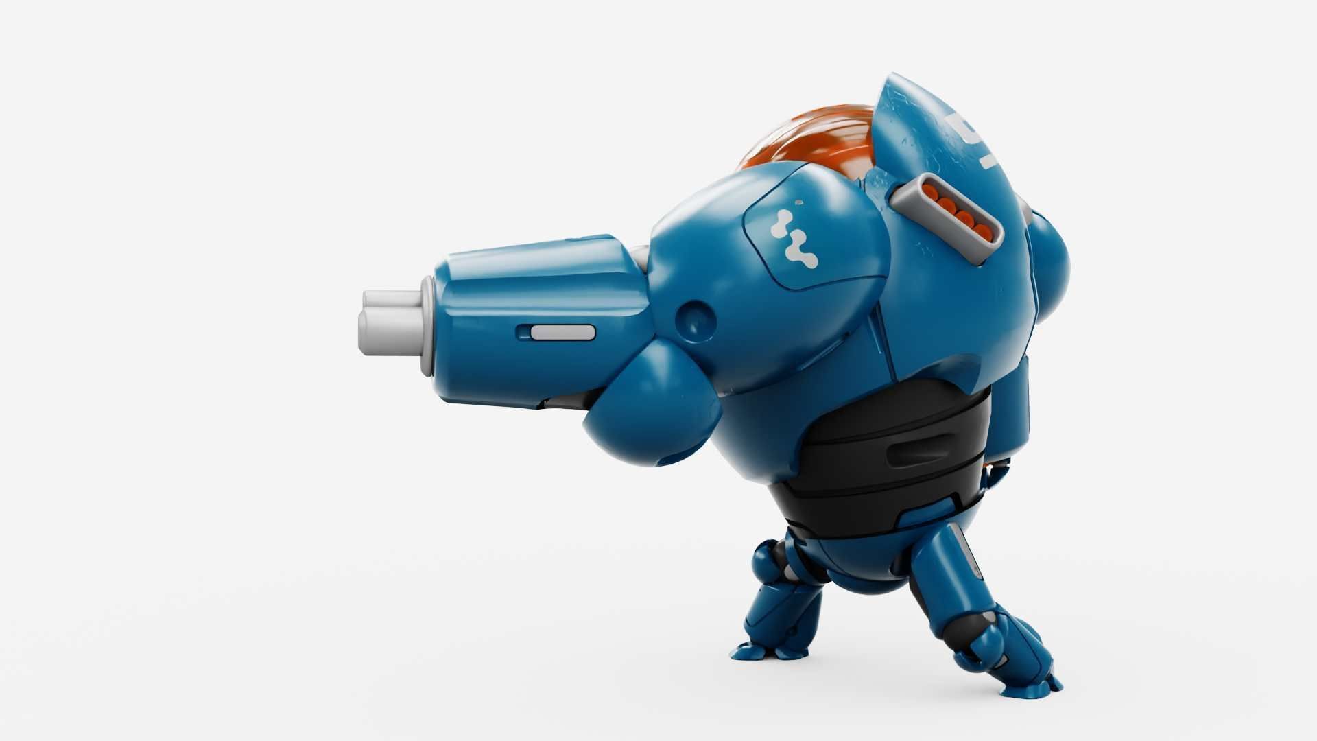 BATTLE DROID SLAME RIGGED 3D model_13