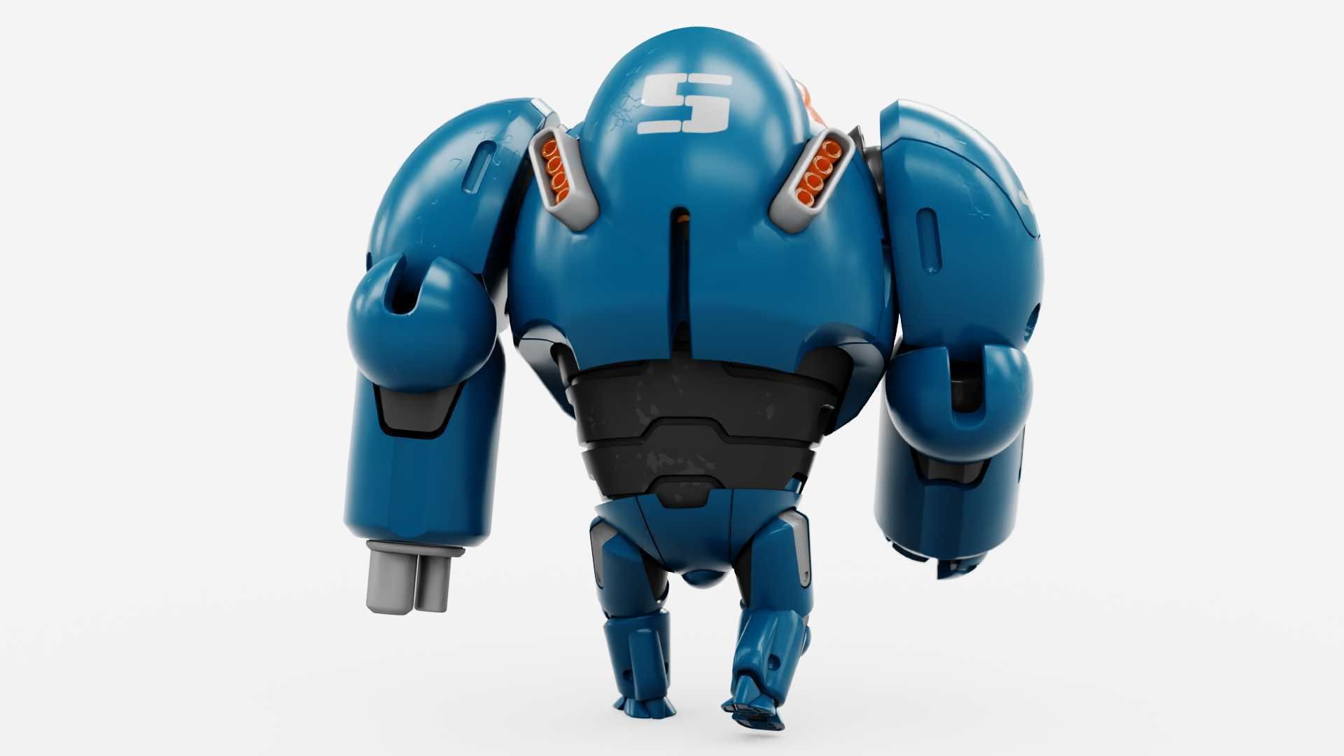 BATTLE DROID SLAME RIGGED 3D model_23