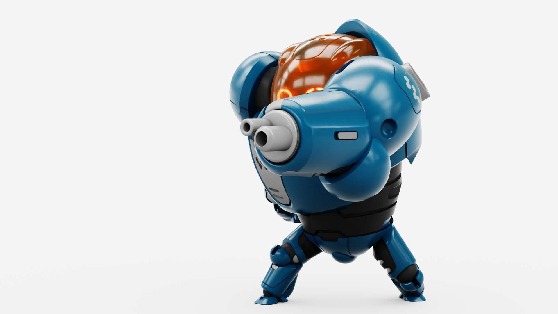 BATTLE DROID SLAME RIGGED 3D model_14