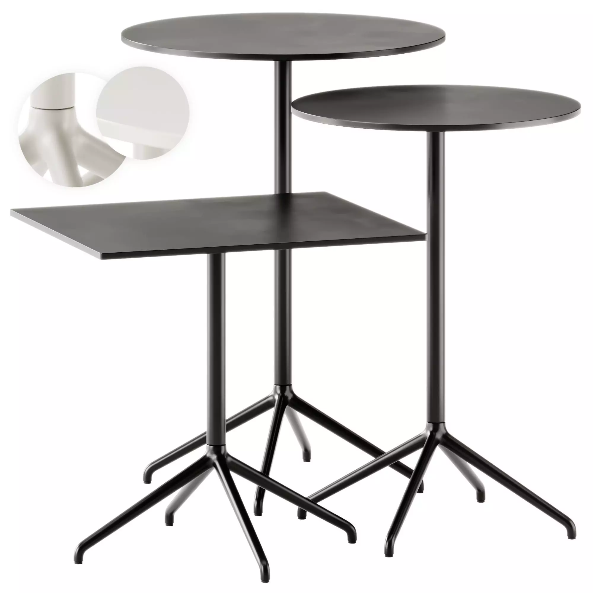 Muuto Still Cafe Table Set Clean lines 3D model