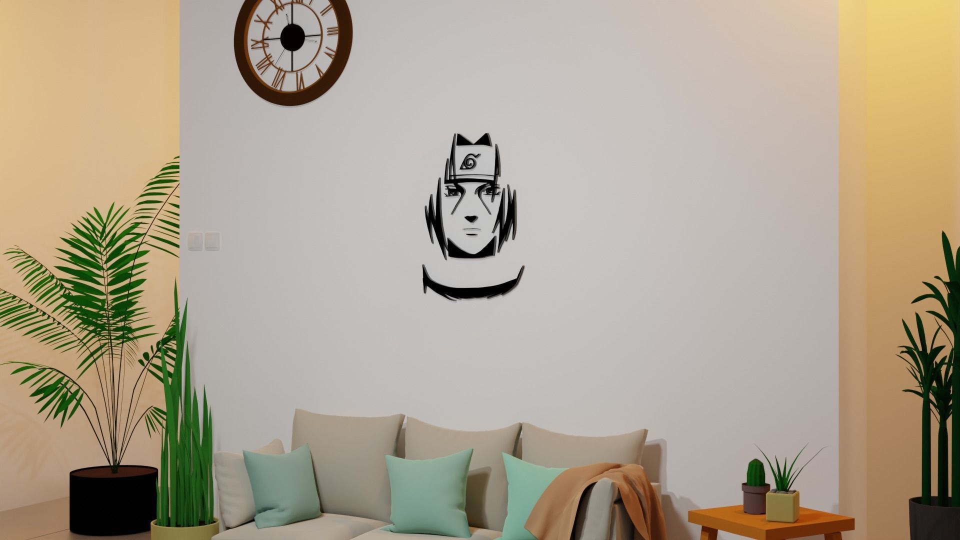 Wall Decor Itachi Uchiha 3D print model_2