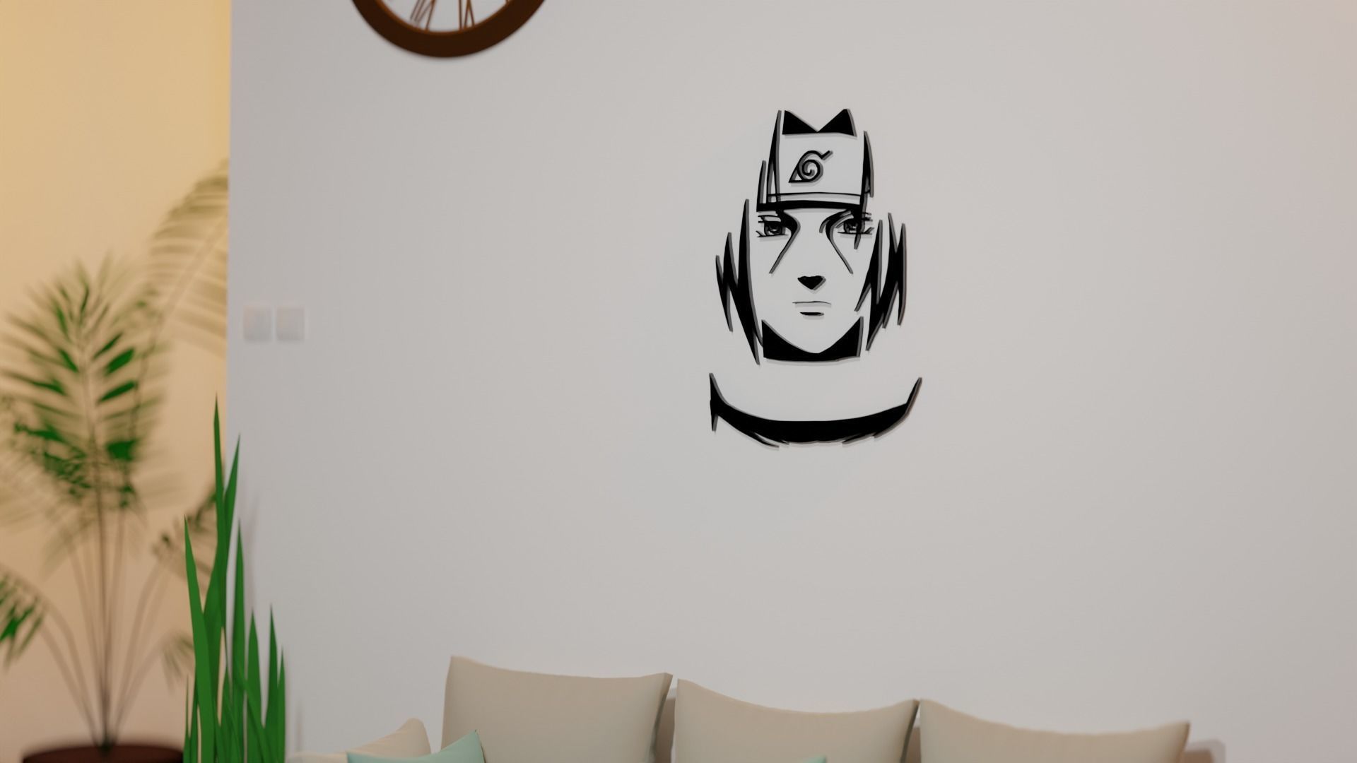 Wall Decor Itachi Uchiha 3D print model_4