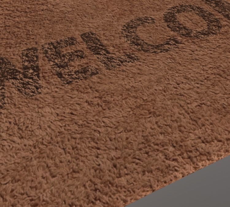 Rug Welcom Low-poly 3D model_3