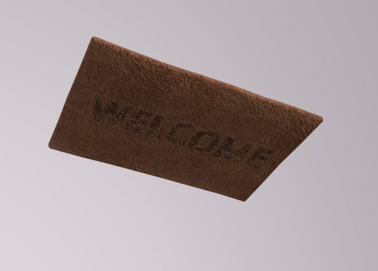 Rug Welcom Low-poly 3D model_4