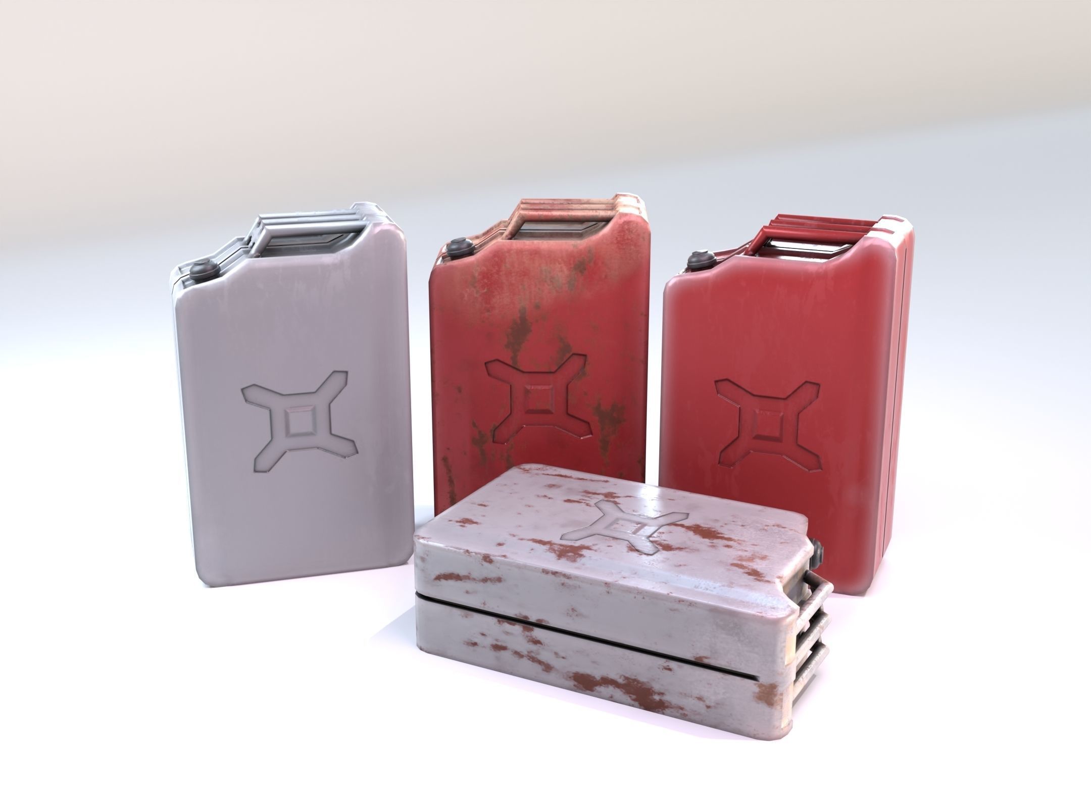 Jerrycan Free low-poly 3D model_4
