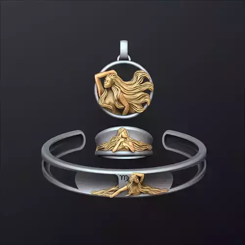 Zodiac Horoscope Virgo ring pendant bracelet collection