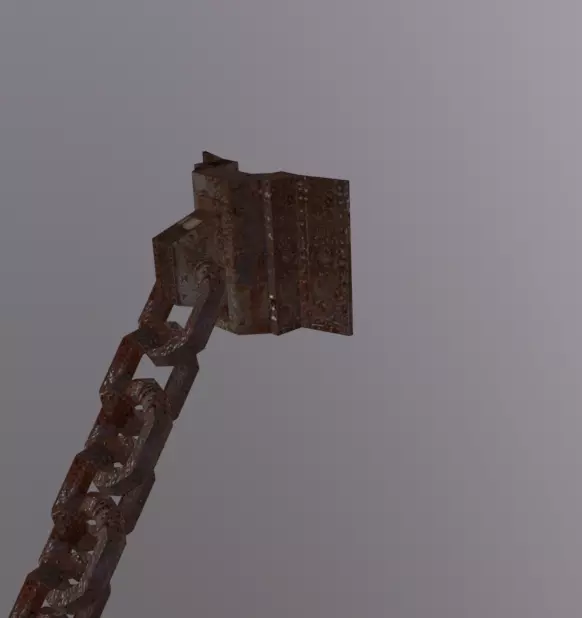 Rusty Chain Low-poly 3D model