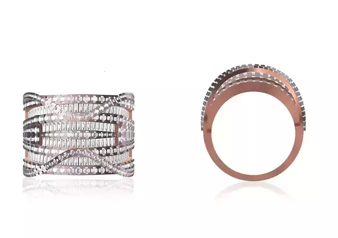 Women Wedding Engagement Ring STL OBJ FBX JCD Details