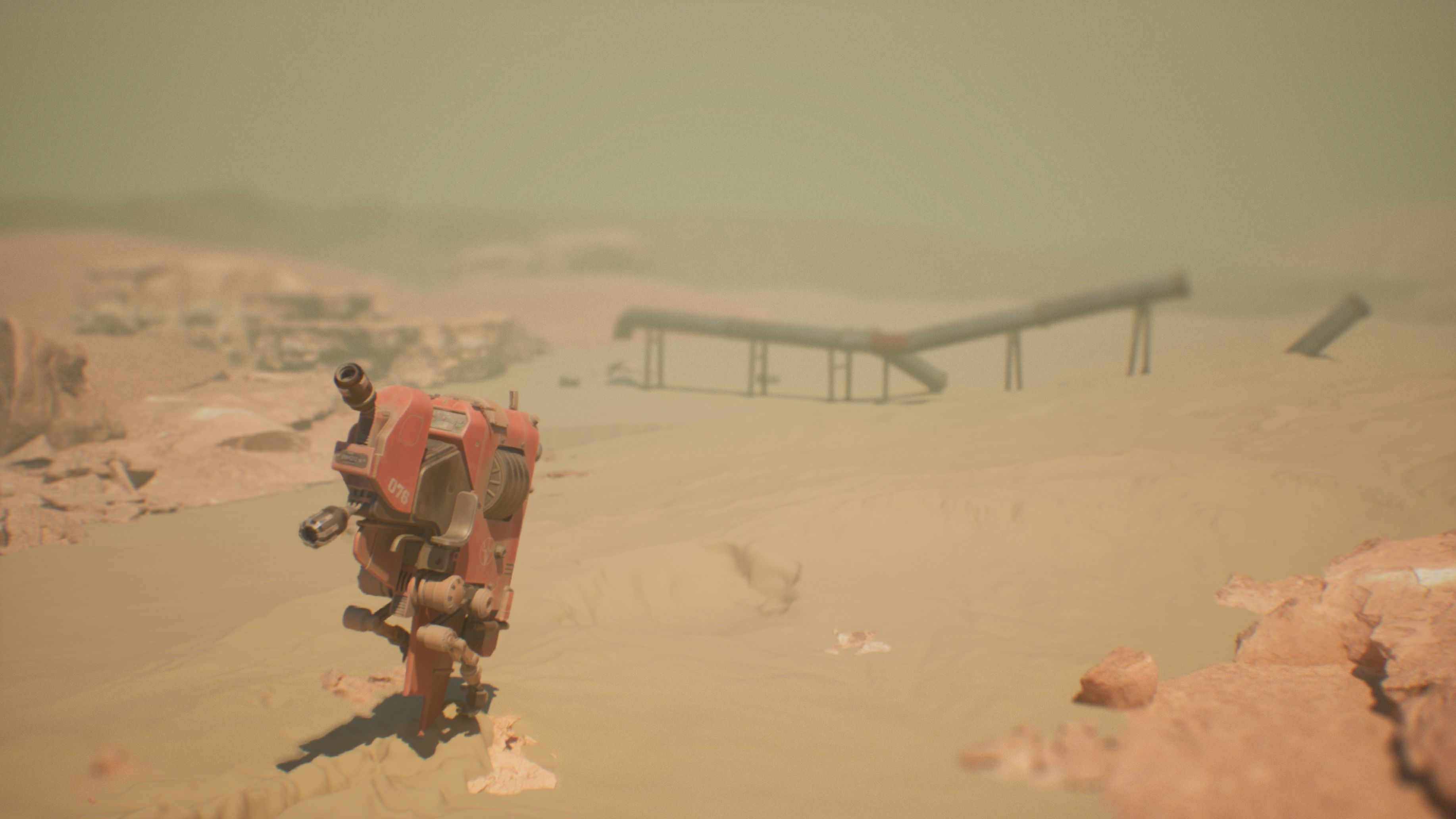 Sci-fi flying industrial mech bike  Low-poly 3D model_4