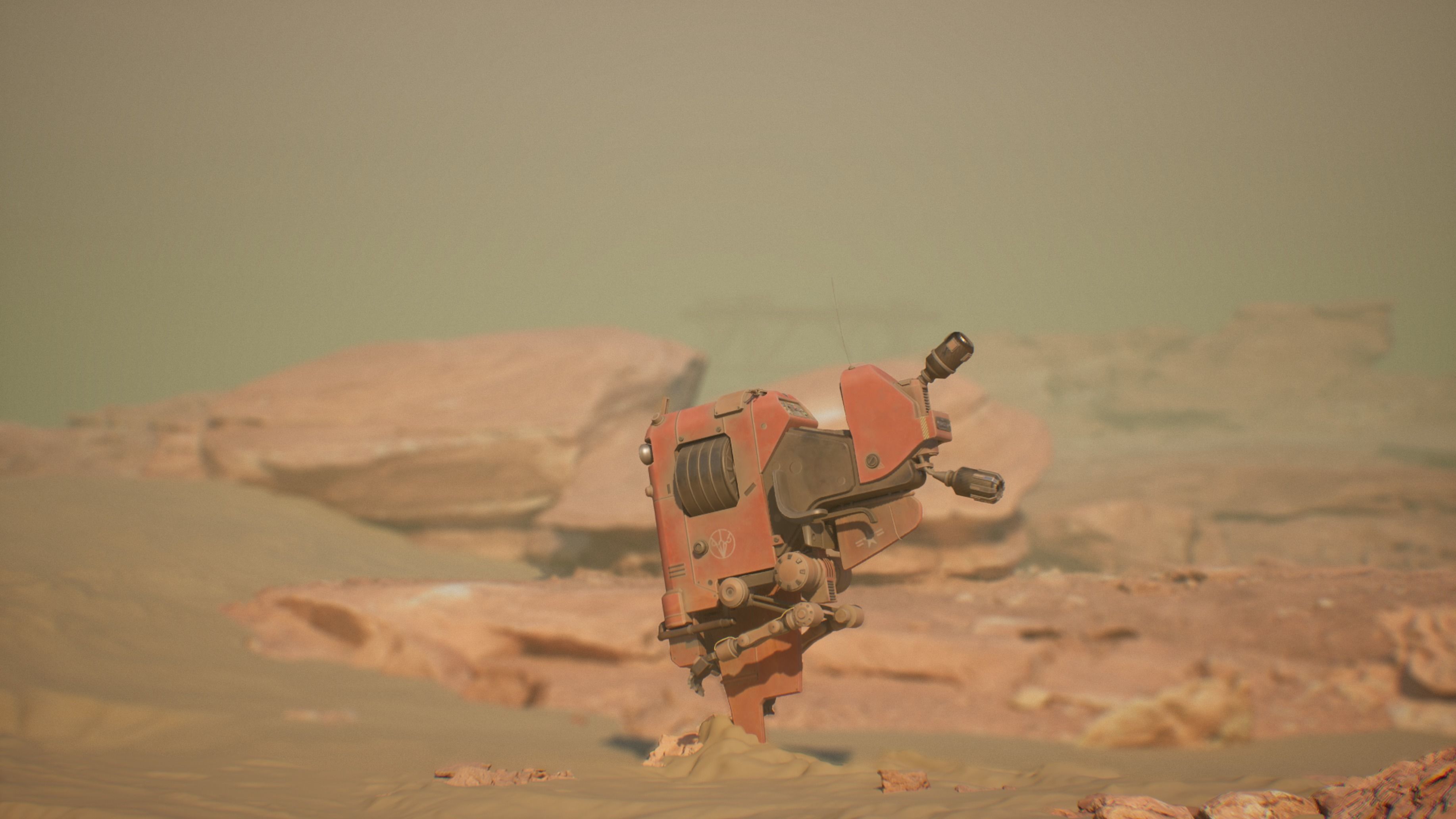 Sci-fi flying industrial mech bike  Low-poly 3D model_6