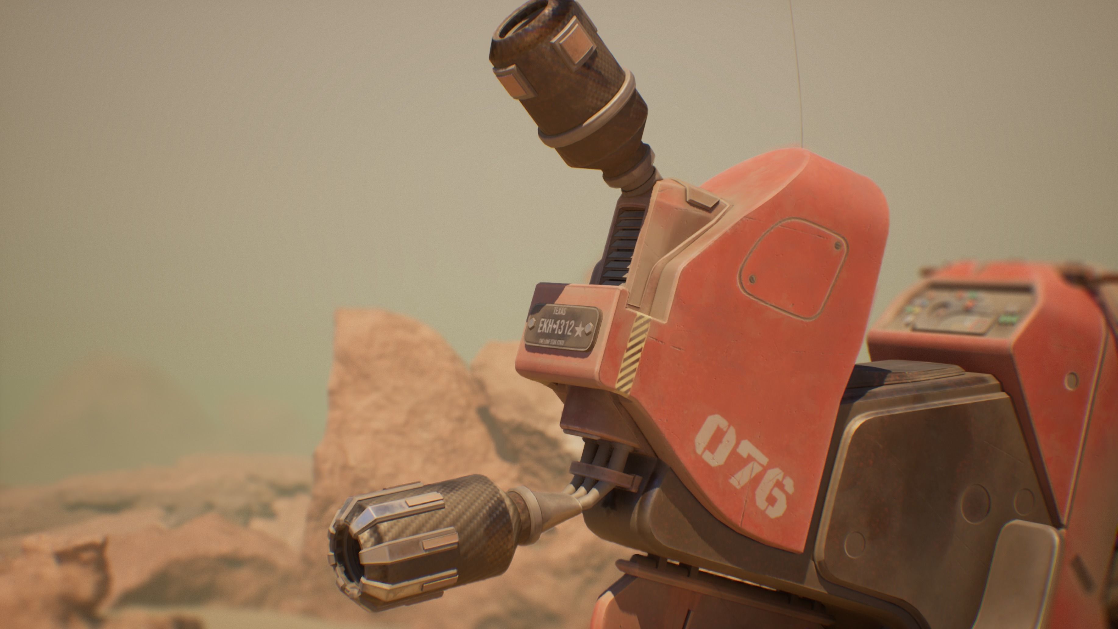 Sci-fi flying industrial mech bike  Low-poly 3D model_5