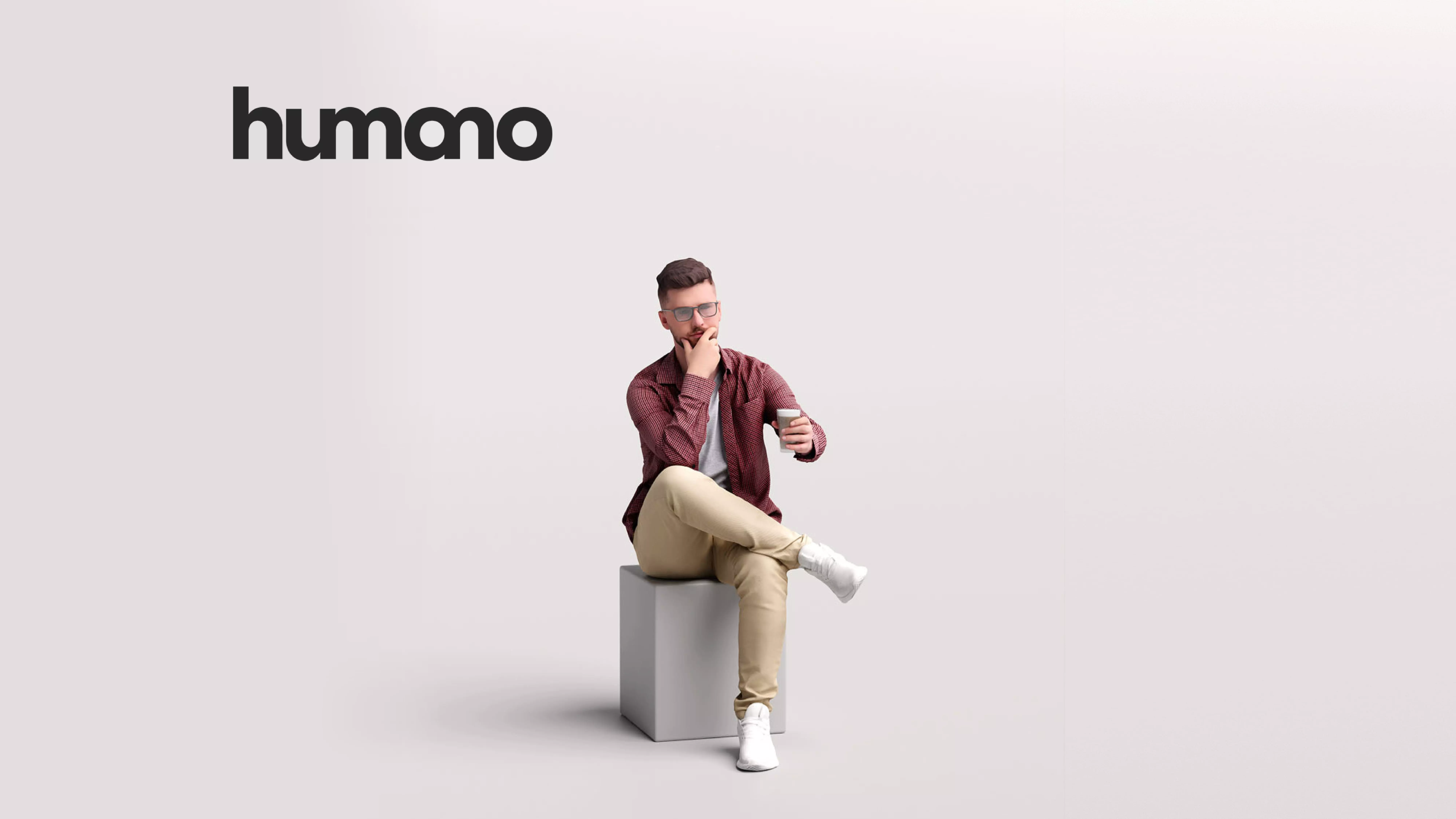 Humano Man sitting and drinking coffee - Cafe -054-2391-6 3D model_0