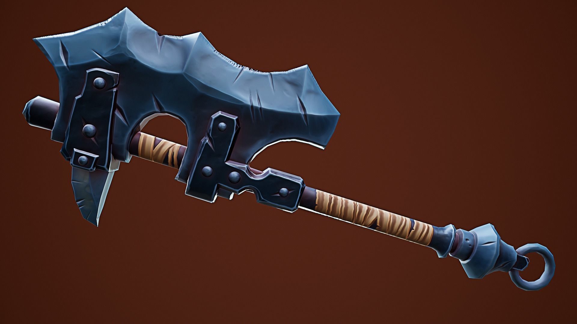 Stylize Axe Low-poly 3D model_4